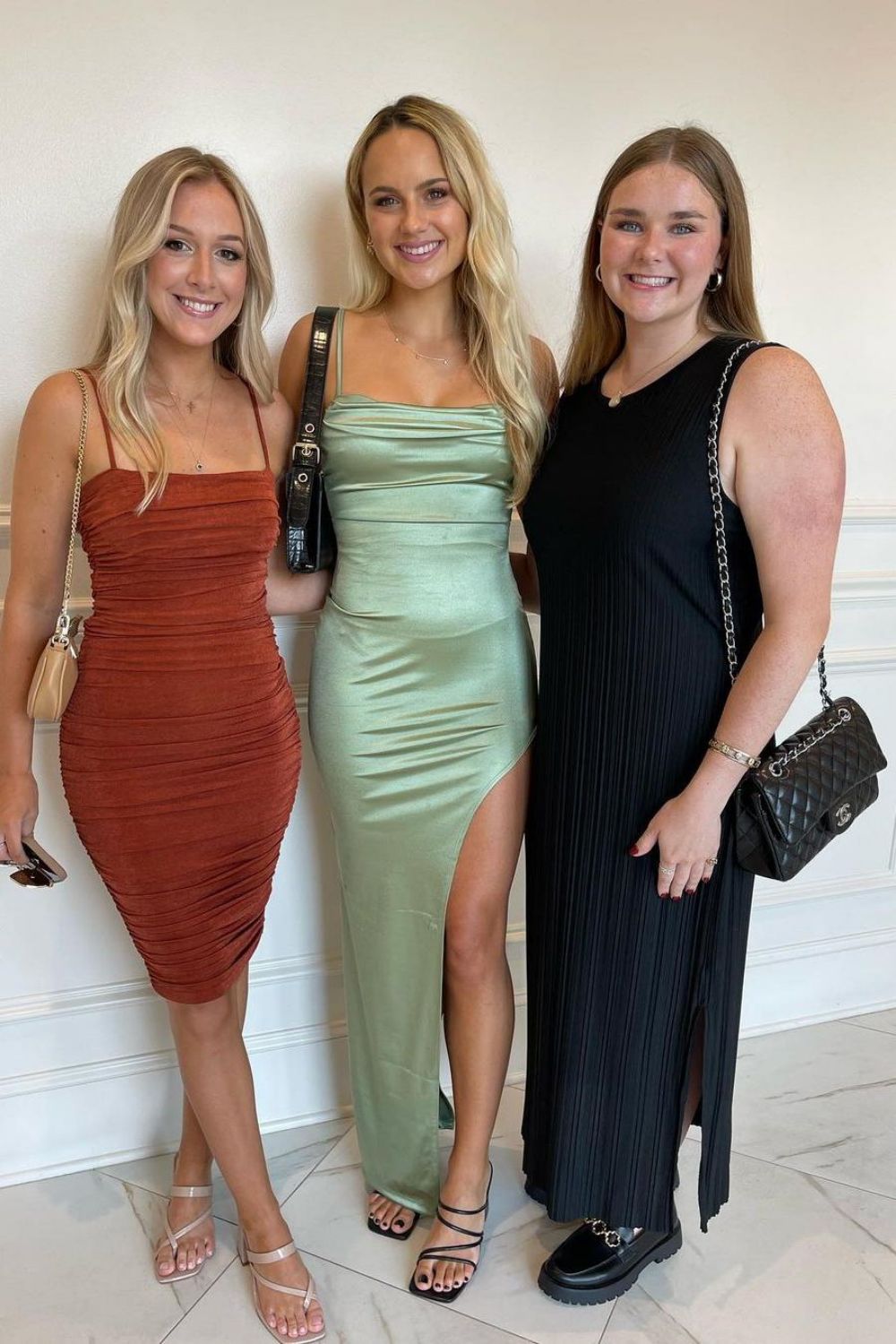 Sheath Spaghetti Straps Green Long Prom Dress with Split Front