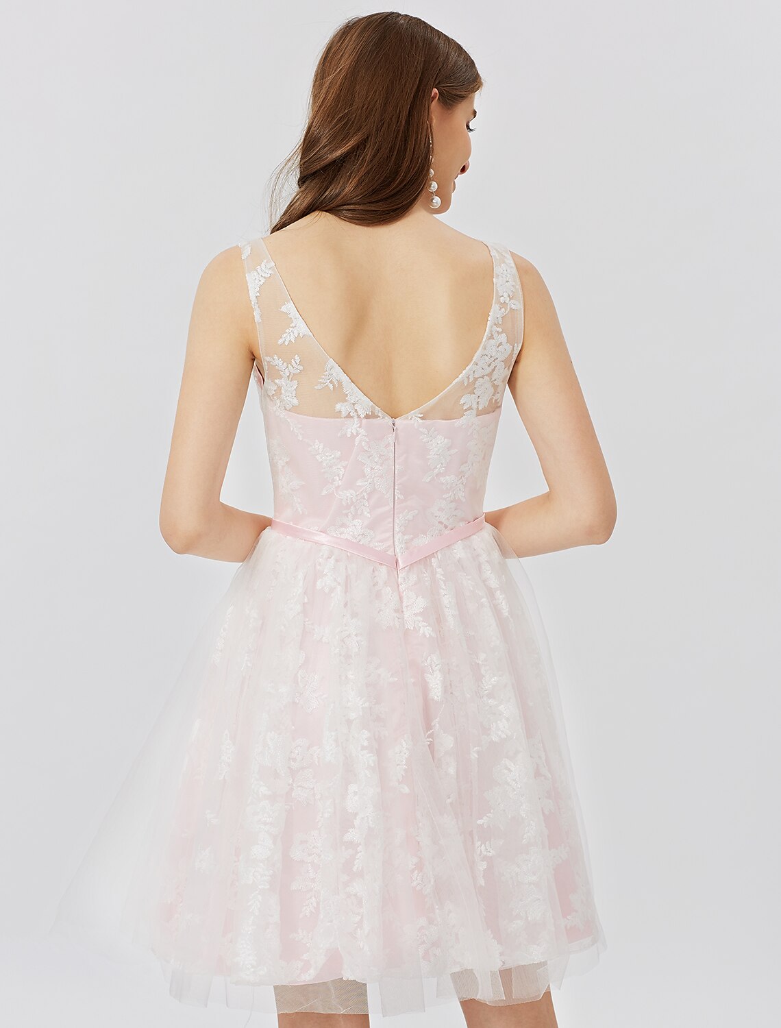 Ball Gown Open Back Cute Cocktail Party Formal Evening Dress