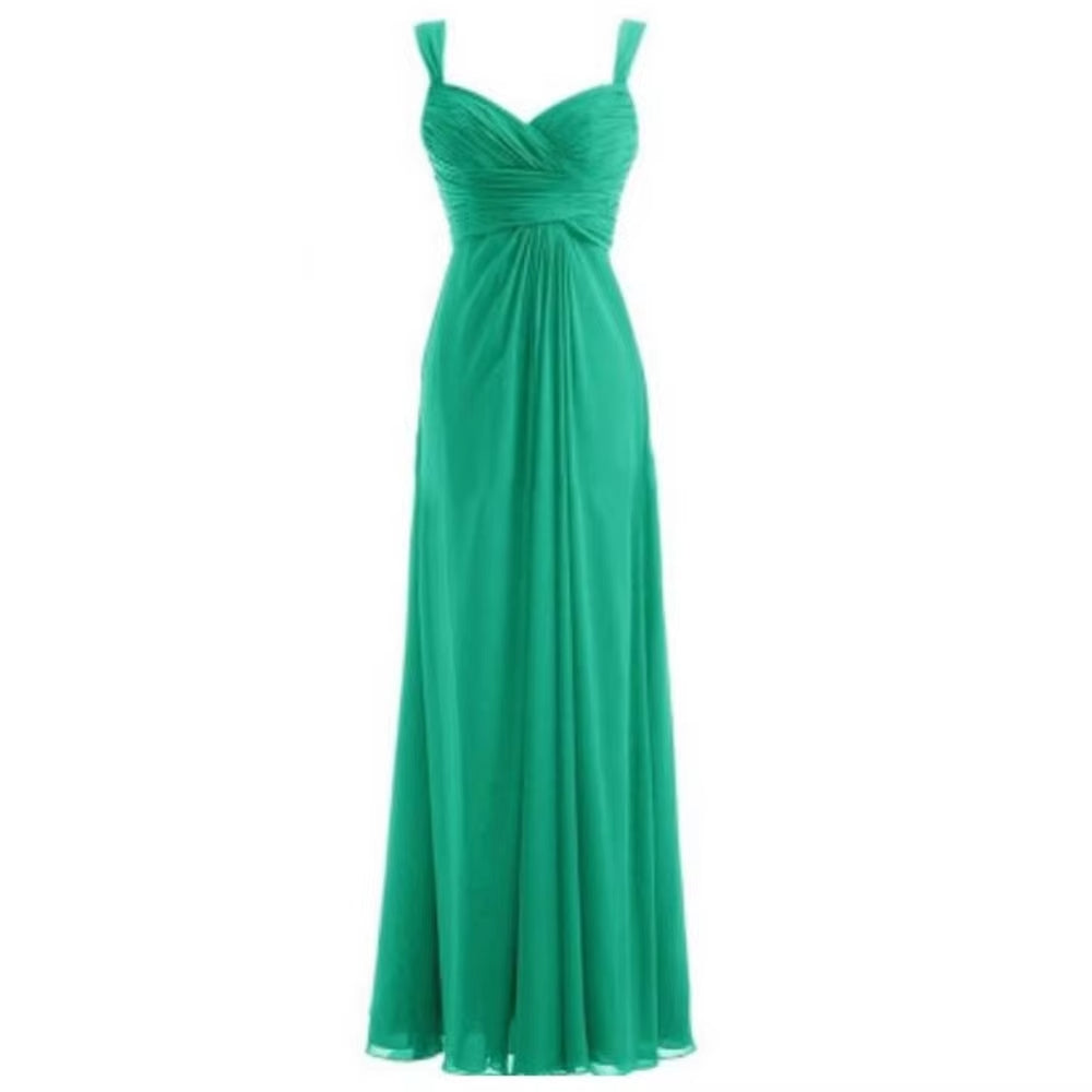 Buyishang A Line Chiffon Sweetheart Pleat Elegant Off Shoulder Evening Bridesmaid Dresses Wedding Party Formal Prom Lace Up Back