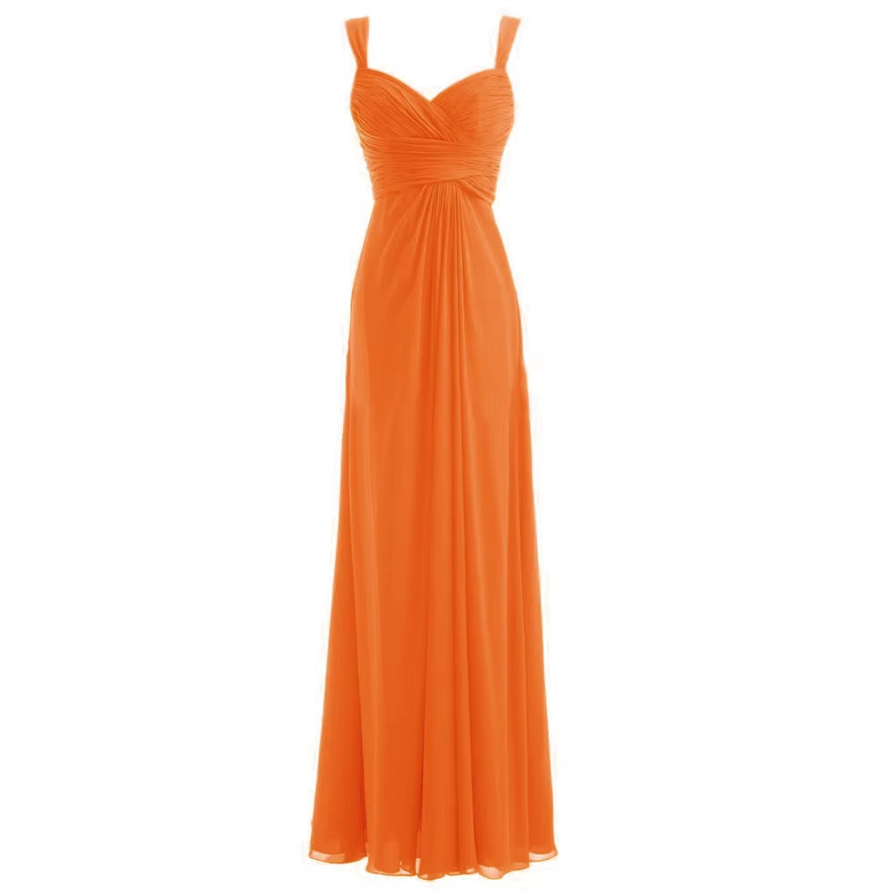 Buyishang A Line Chiffon Sweetheart Pleat Elegant Off Shoulder Evening Bridesmaid Dresses Wedding Party Formal Prom Lace Up Back