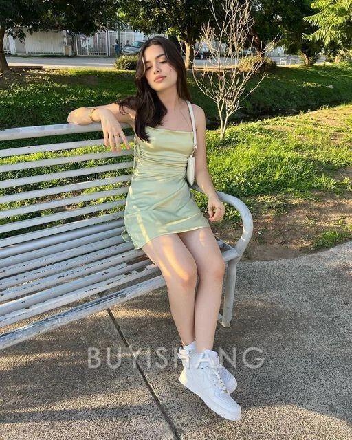 Buyishang Simple 16th Birthday Outfit Sexy Green Spaghetti Straps Mini Short Homecoming Dresses