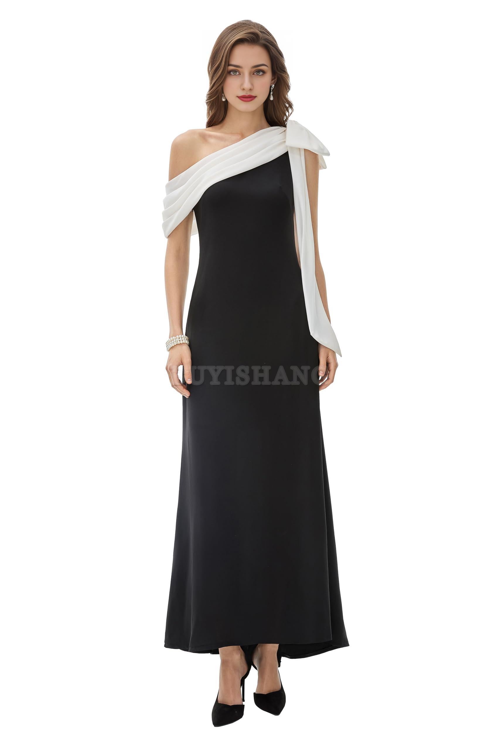Buyishang Prom Dress One Shoulder Evening Dresses Cocktail Party Dress for Wedding Guest prom dress shop