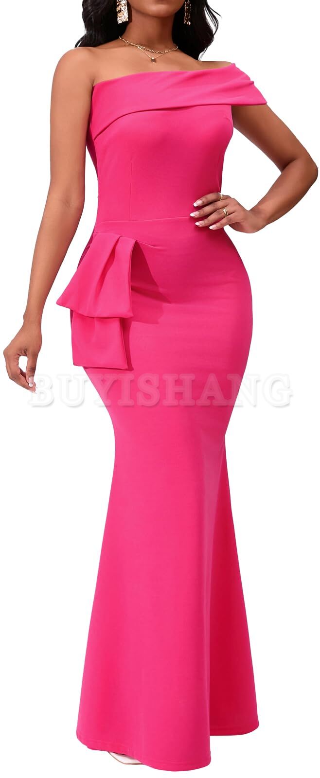 Buyishang Formal Dresses for Women Sexy Bodycon Cocktail Floor Length Long Dress with Zipper for Evening Party prom dress shop