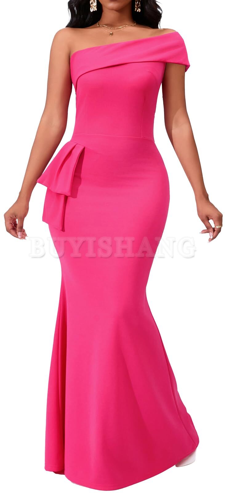 Buyishang Formal Dresses for Women Sexy Bodycon Cocktail Floor Length Long Dress with Zipper for Evening Party prom dress shop