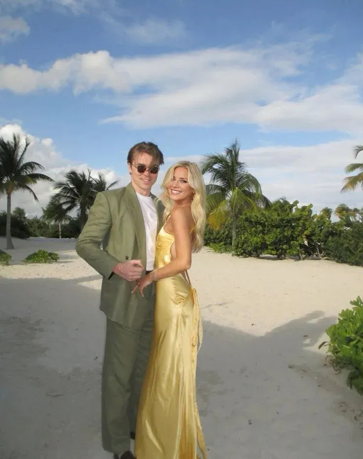 Buyishang Classy Mermaid One Shoulder Yellow Long Evening Dress Prom Dresses With Backless