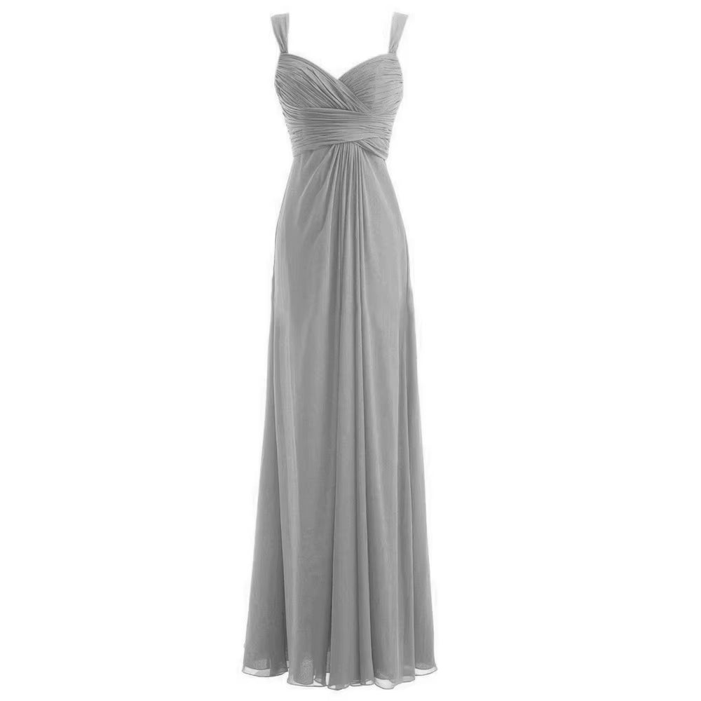 Buyishang A Line Chiffon Sweetheart Pleat Elegant Off Shoulder Evening Bridesmaid Dresses Wedding Party Formal Prom Lace Up Back