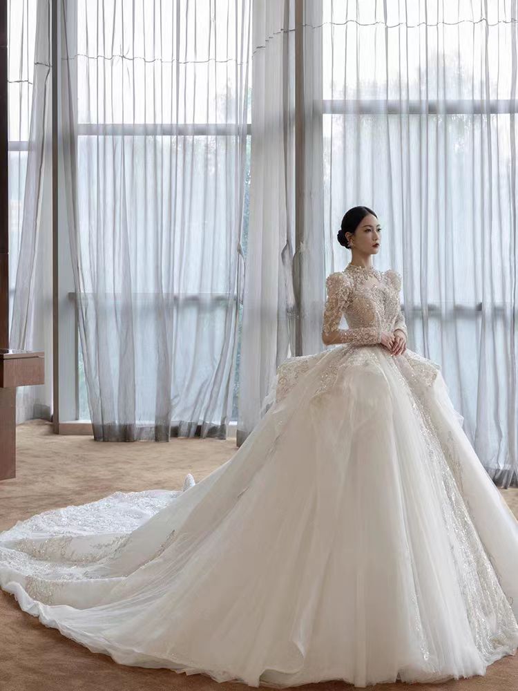 Lace Off the Shoulder Tulle Mermaid Wedding Dress