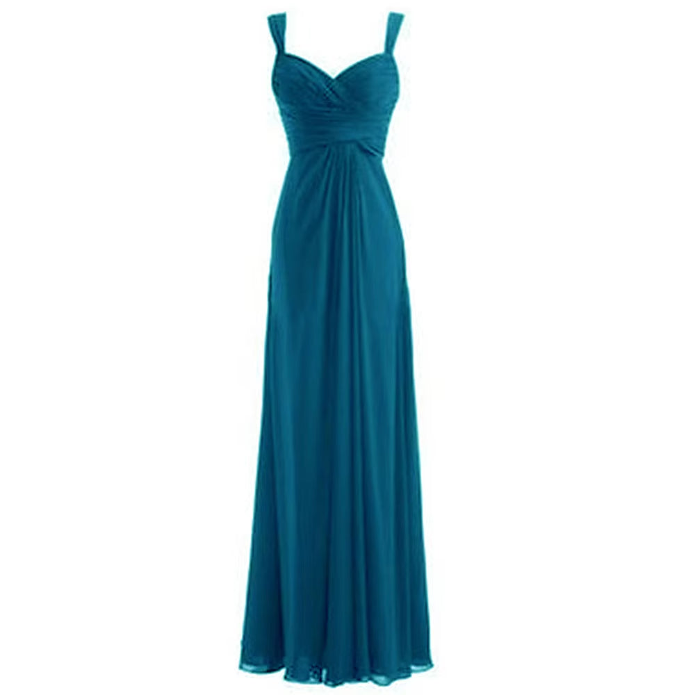 Buyishang A Line Chiffon Sweetheart Pleat Elegant Off Shoulder Evening Bridesmaid Dresses Wedding Party Formal Prom Lace Up Back