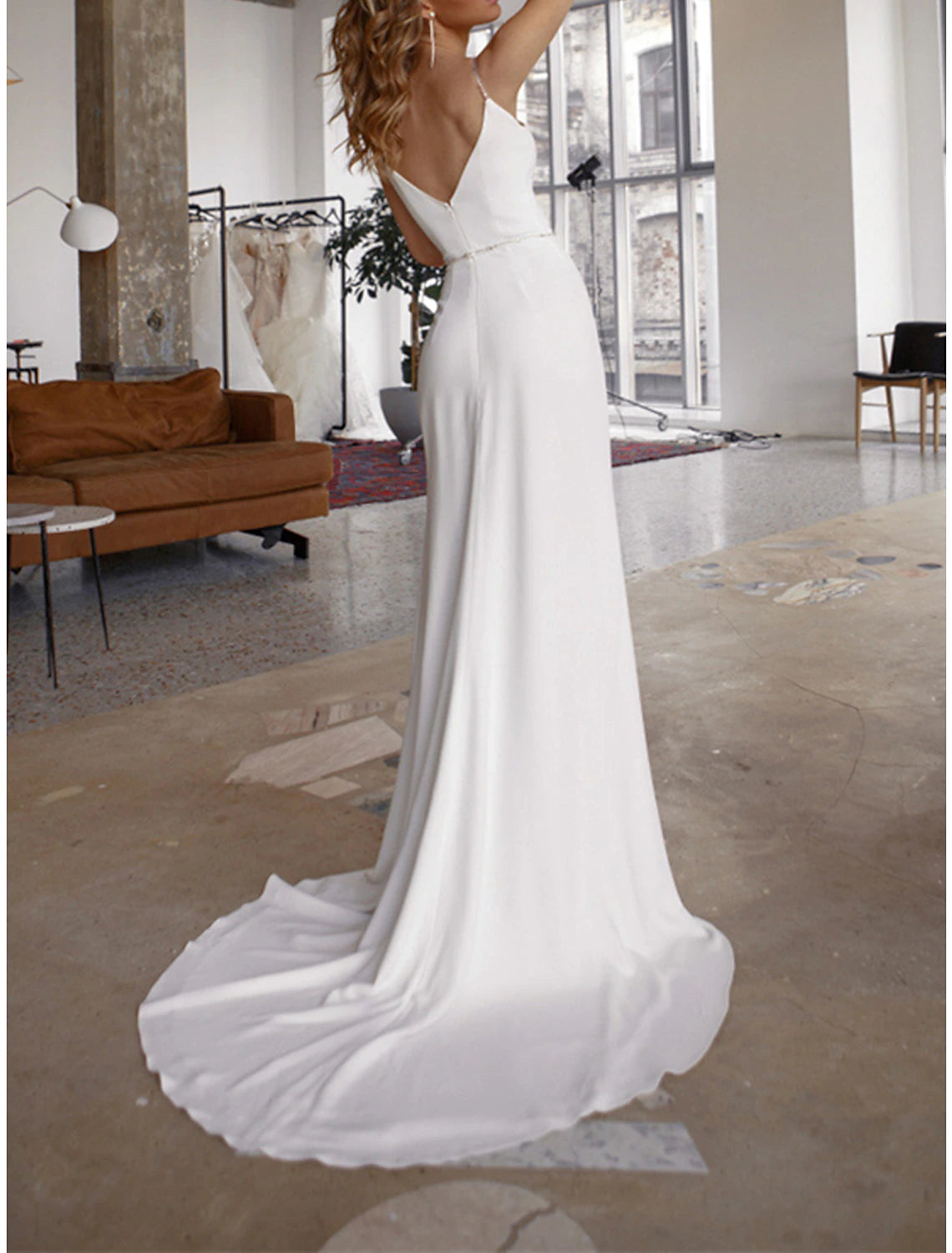 Women's Sequin Dress Prom Dress Party Dress Sparkly Dress Long Dress Maxi Dress White Sleeveless Fall Winter Spaghetti Strap Fashion Winter Dress Evening Party