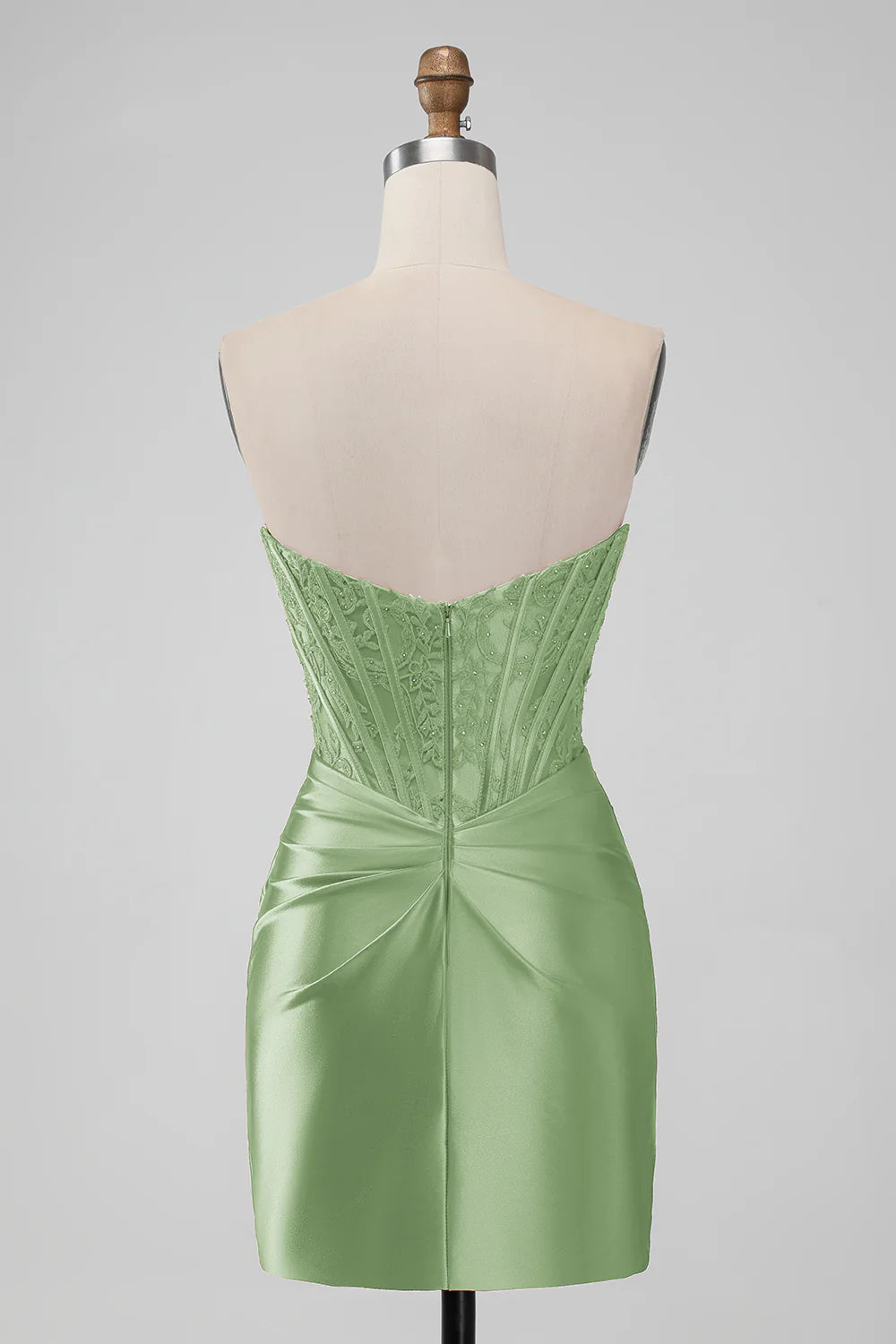 Sparky Red Strapless Bodycon Short Homecoing Dress with Lace