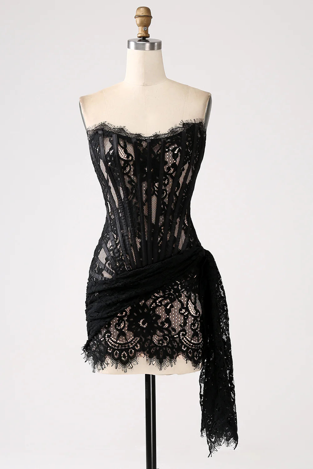 Classy Lace White Short Graduation Dress with Lace-up Back