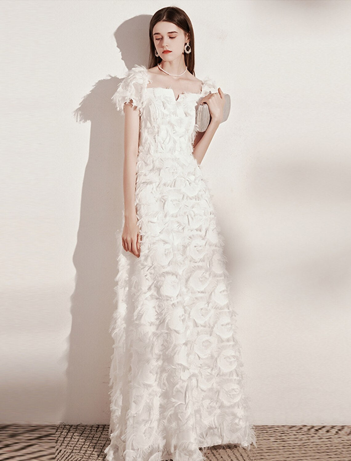 A-Line Evening Gown Minimalist Dress Wedding Guest Formal Evening