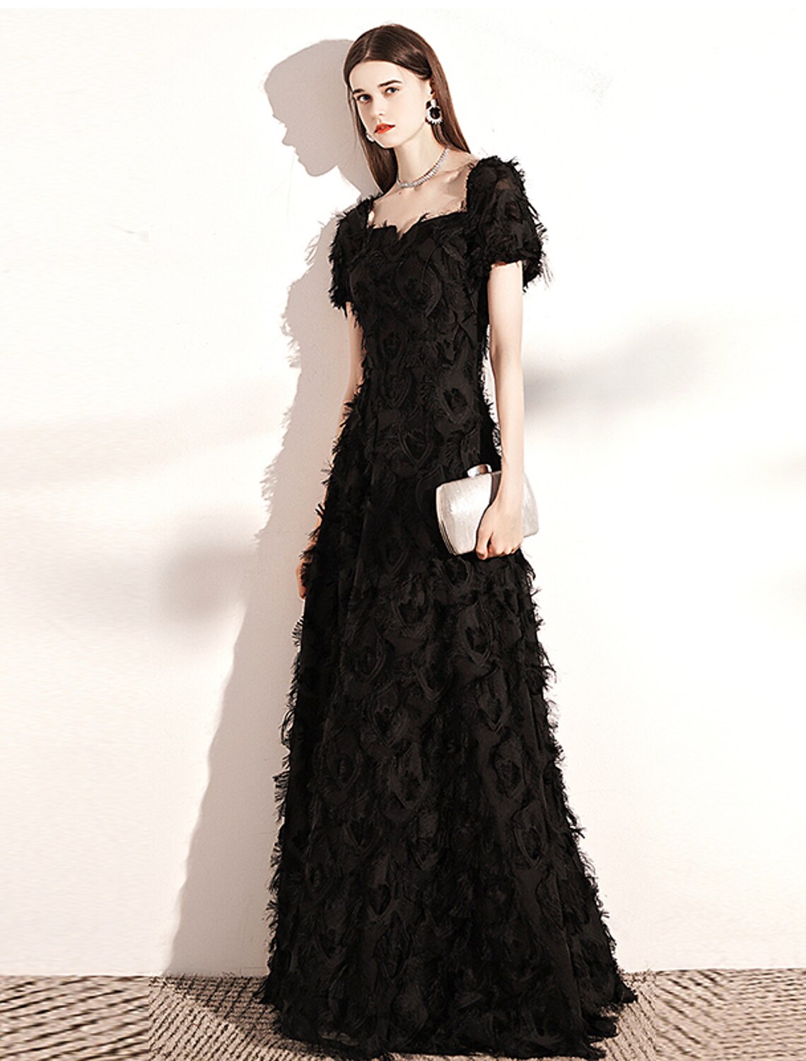 A-Line Evening Gown Minimalist Dress Wedding Guest Formal Evening