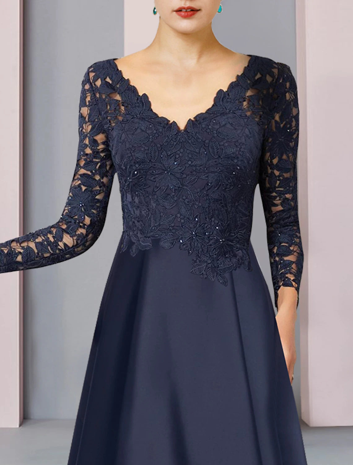 A-Line Mother of the Bride Dress Formal Wedding Guest Elegant High