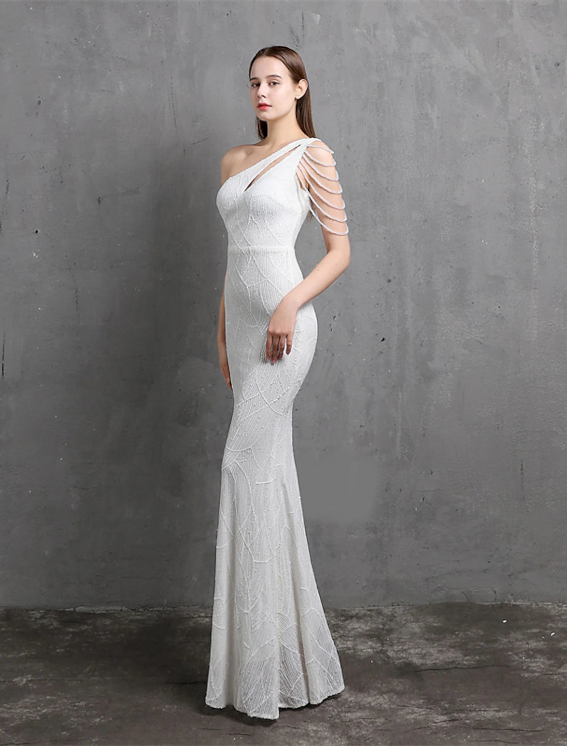 Mermaid / Trumpet Evening Gown Sparkle & Shine Dress Formal Wedding Guest