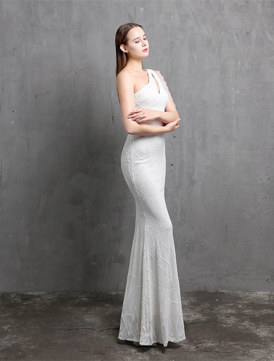 Mermaid / Trumpet Evening Gown Sparkle & Shine Dress Formal Wedding Guest