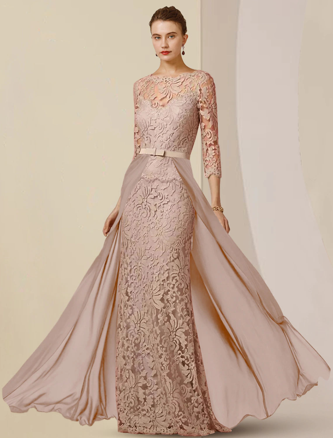 Sheath / Column Mother of the Bride Dress Formal Wedding Guest Party