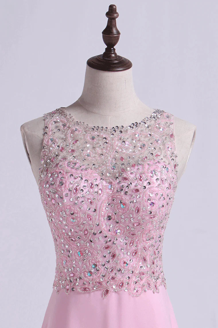 Party Dresses A Line Beaded Bodice Chiffon