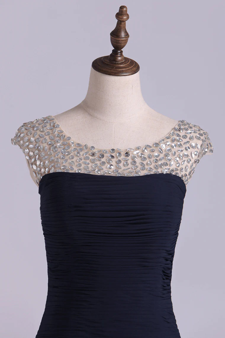 Party Dresses Mermaid Chiffon Floor Length With Beading