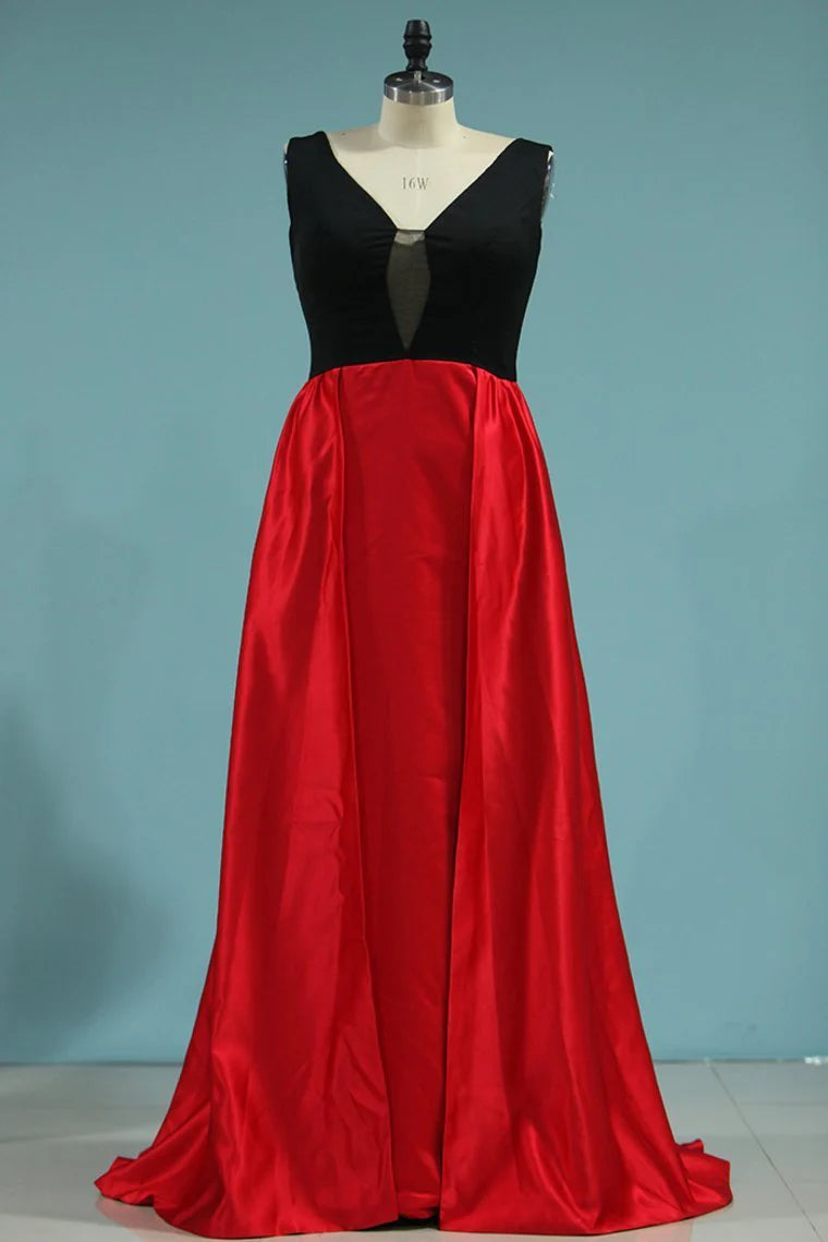 V Neck Sheath Party Dresses Satin Open Back