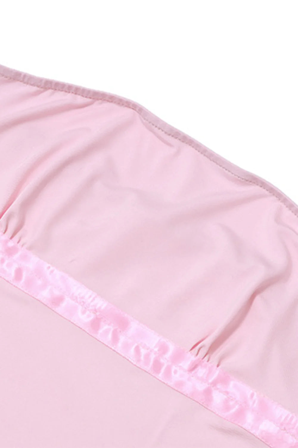 Strapless Asymmetrical Ruffles Pink Cocktail Party Dress