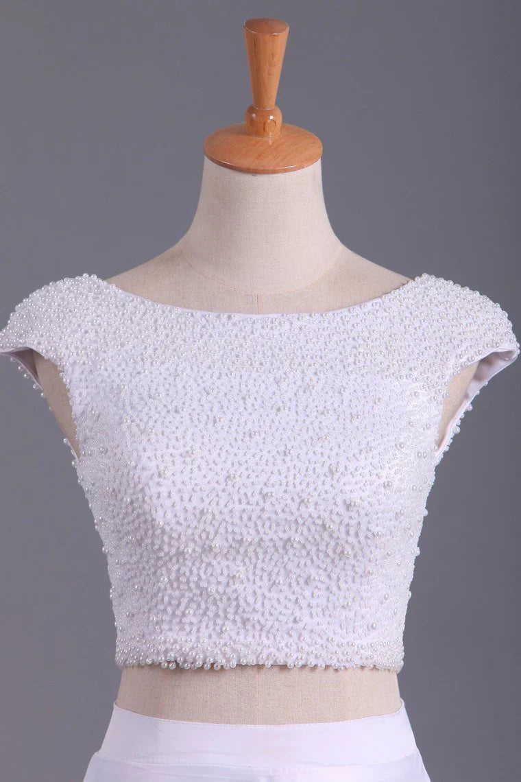 Party Dresses Scoop A Line Beaded Bodice Floor Length