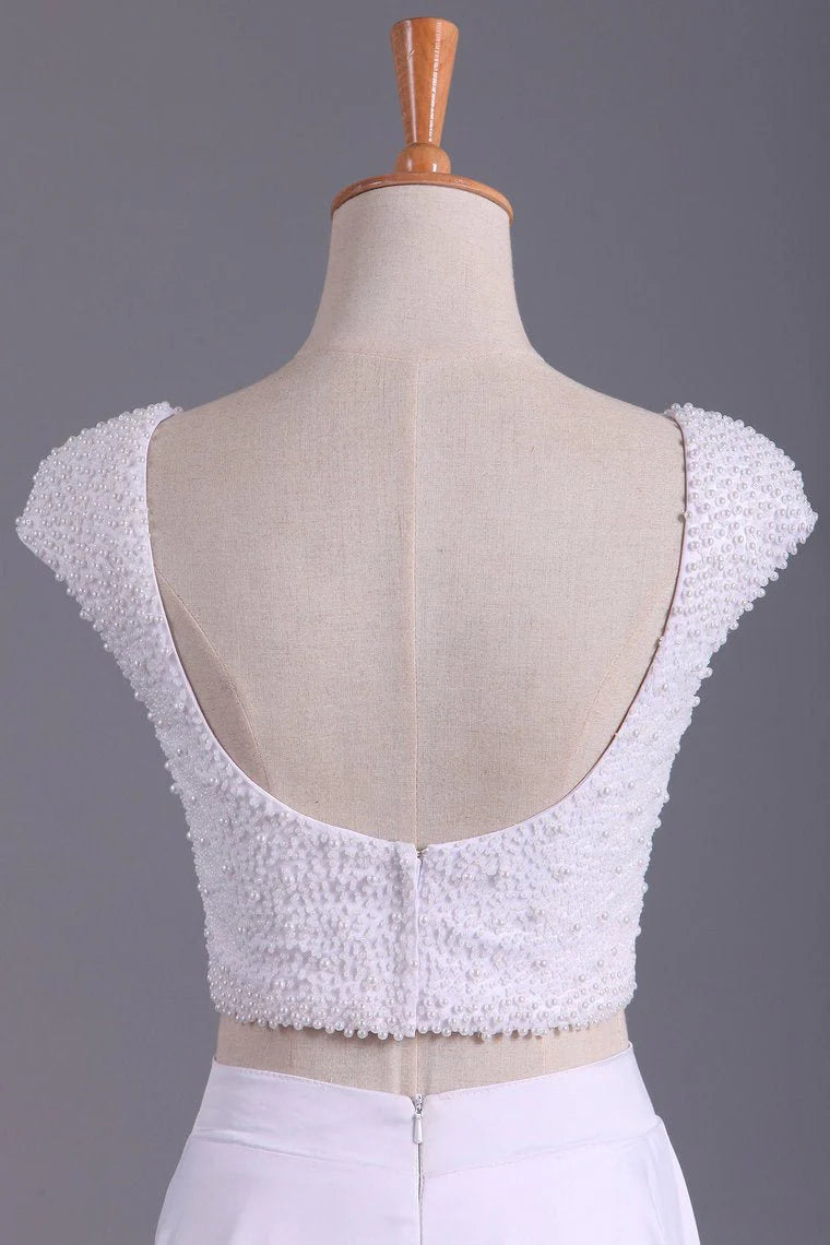 Party Dresses Scoop A Line Beaded Bodice Floor Length