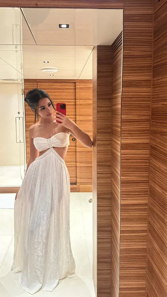 Buyishang Classy A Line Sweetheart Chiffon Long Party Dress Prom Dresses