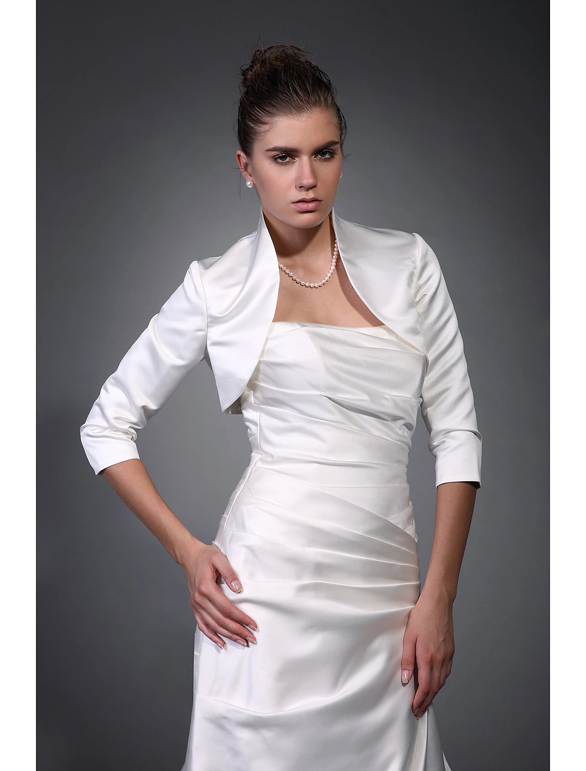 Coats / Jackets Satin Wedding / Party Evening Wedding Wraps / Bolero With Draping / Solid