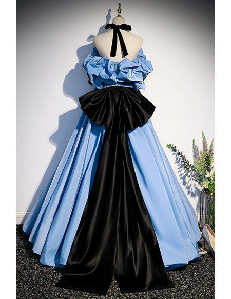 Blue And Black Gothic Ballgown Prom Dress Unique