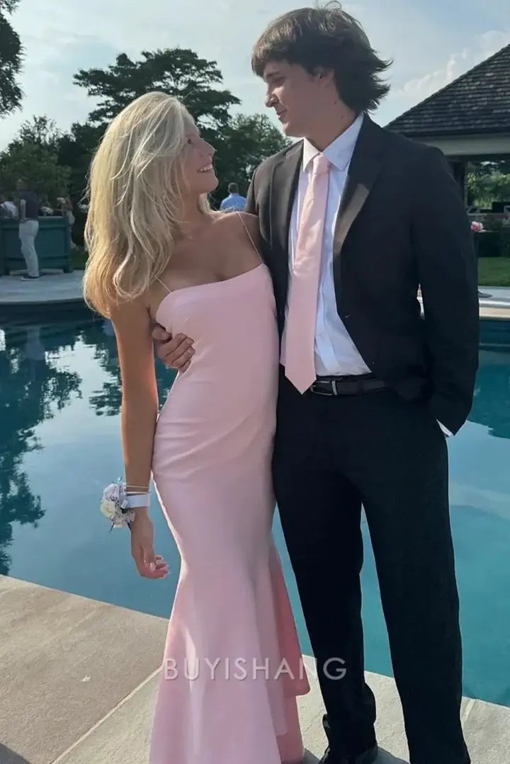 Elegant Mermaid Spaghetti Strap Mermaid - Style Maxi Dress prom dress