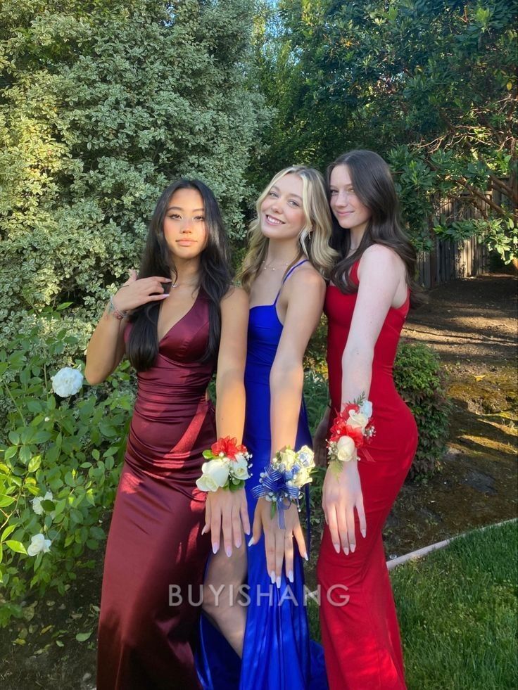 Buyishang Elegant Pretty Sheath Straps Burgundy Slit Long Evening Dress Prom Dresses