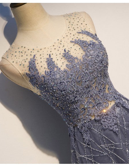 Unique Sequined And Lace Aline Prom Dress Sleeveless