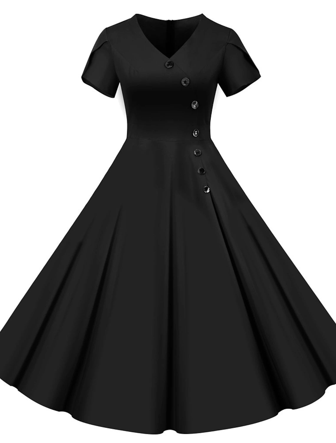 Costume A-Line Dress Tea Dress Rockabilly Audrey Hepburn Women's Adults' Cosplay Costume Halloween Party / Evening Homecoming Dress