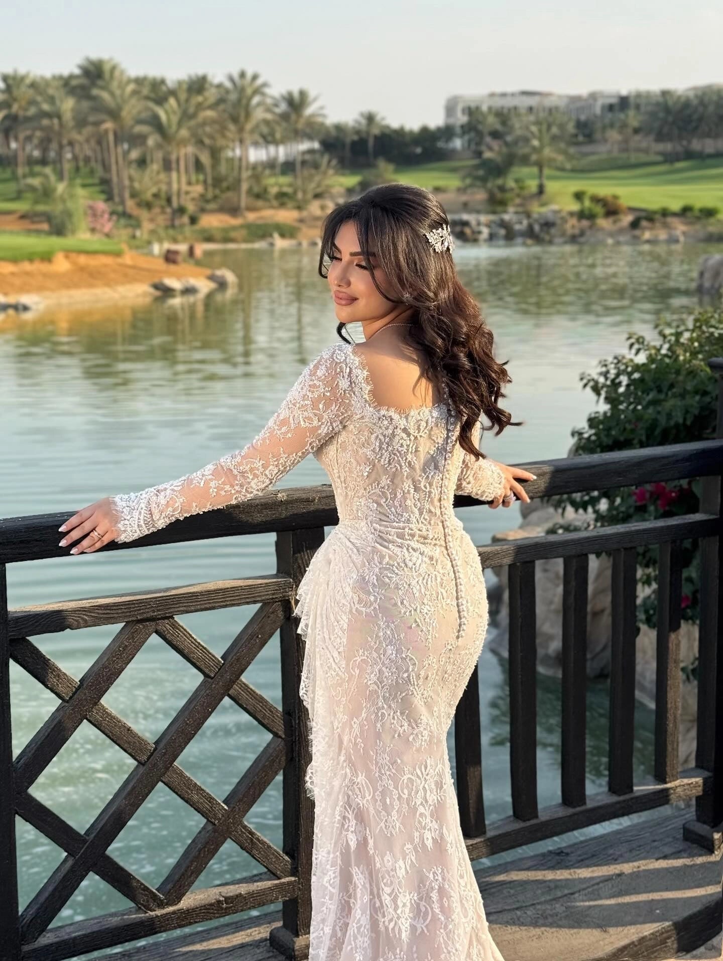 Glamorous Mermaid Sweetheart Neck Lace Ivory Floor-Length Wedding Dress