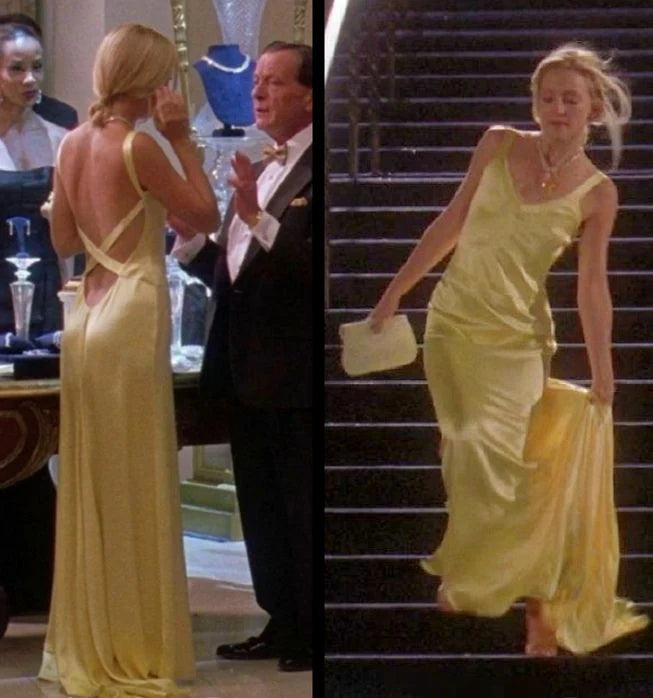 Buyishang Gorgeous Mermaid Spaghetti Straps Floor Length Yellow Evening Dress Backless Prom Dresses