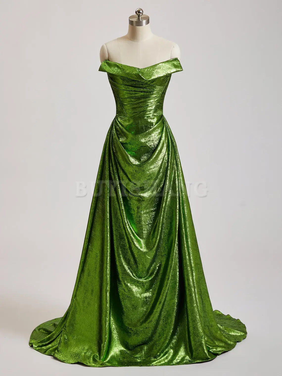Buyishang Green Prom Dress A-line Prom Dress Long Prom Dress Formal Evening Dress Bridal Dress Green Wedding Dress Colored Wedding Dress