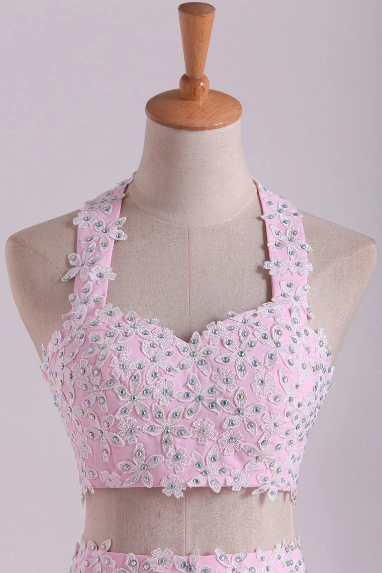 Party Dresses A-Line With Applique Chiffon