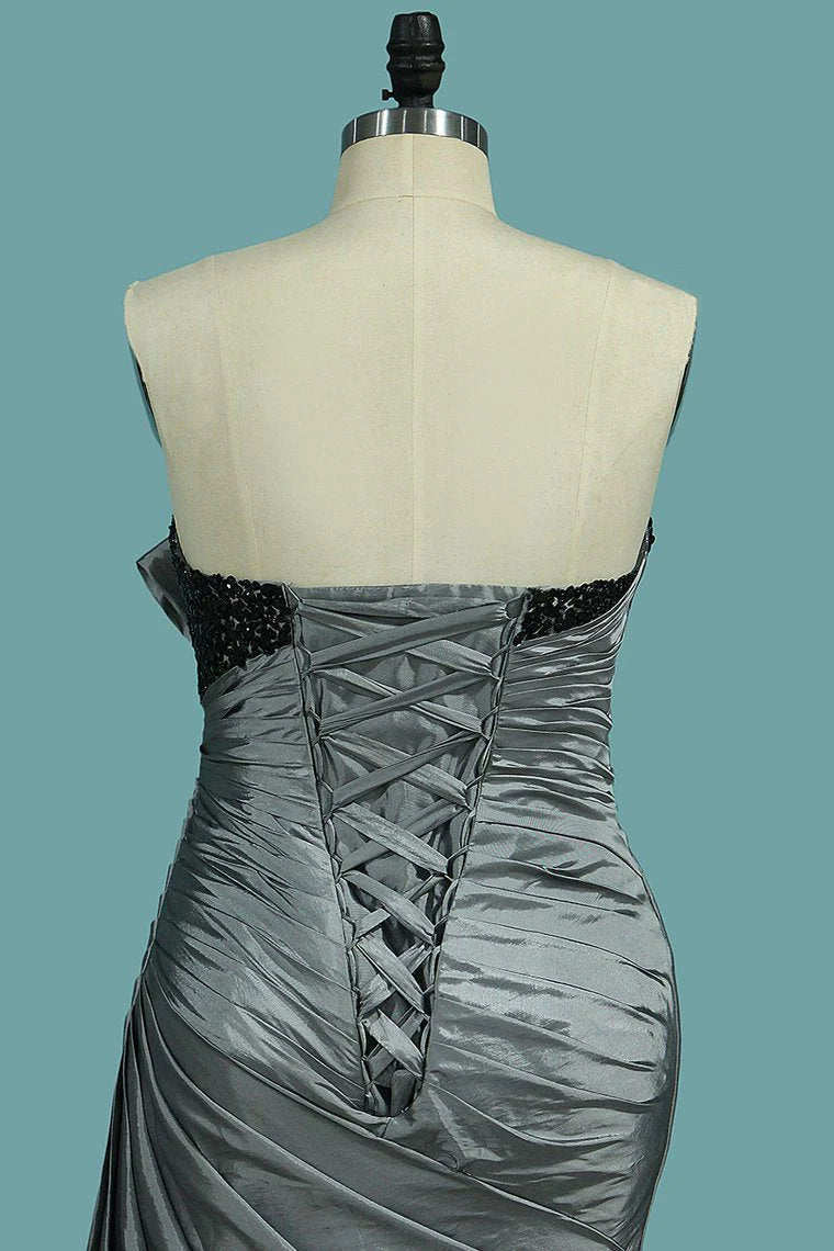 Sale Strapless Taffeta Party Dresses Mermaid Sweep/Brush Classic Style