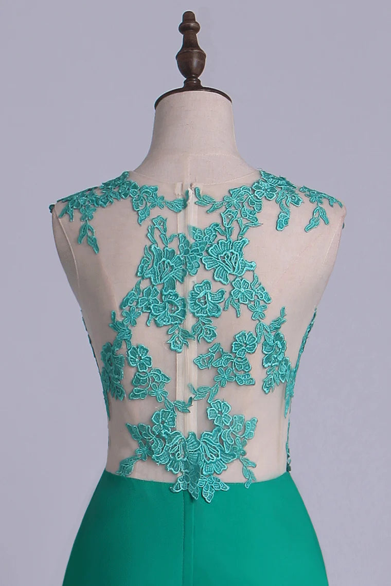 Arrival Scoop Mermaid Party Dresses With Applique