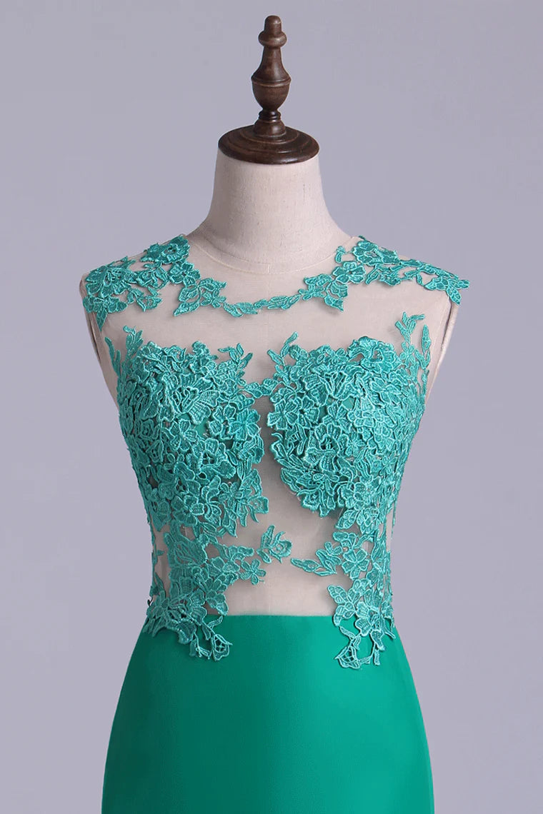 Arrival Scoop Mermaid Party Dresses With Applique