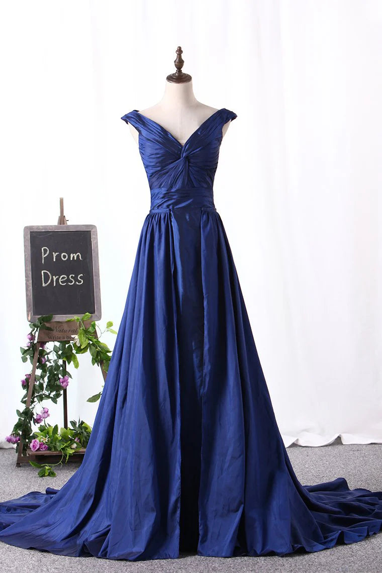 Party Dresses Taffeta Sweep Train Detachable