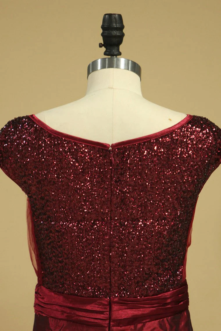 Party Dresses A Line V Neck With Ruffles Floor-Length