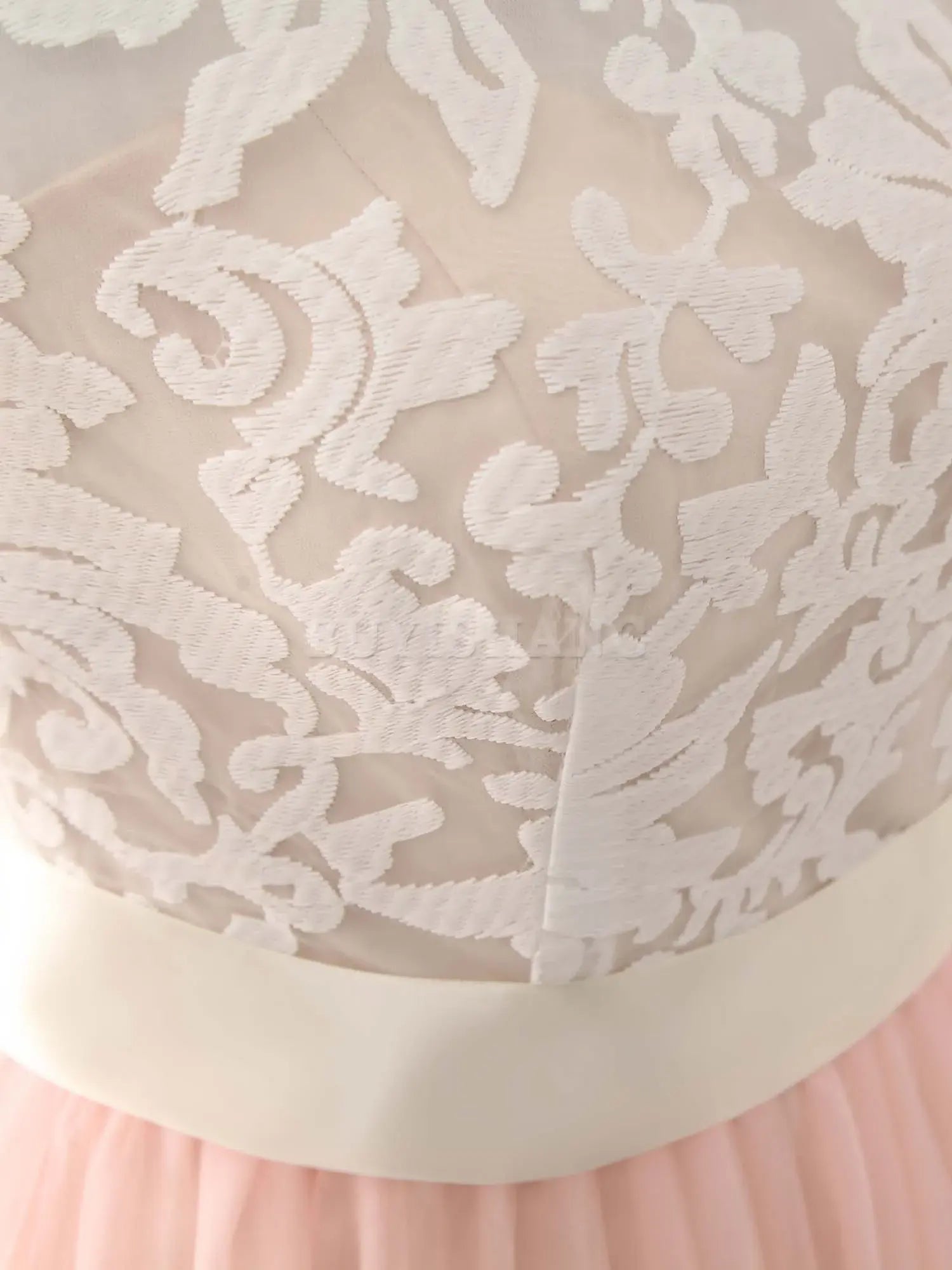 Buyishang Pink Tulle Lace Long Prom Dress Pink Bridesmaid Dress Bridesmaid dress shop