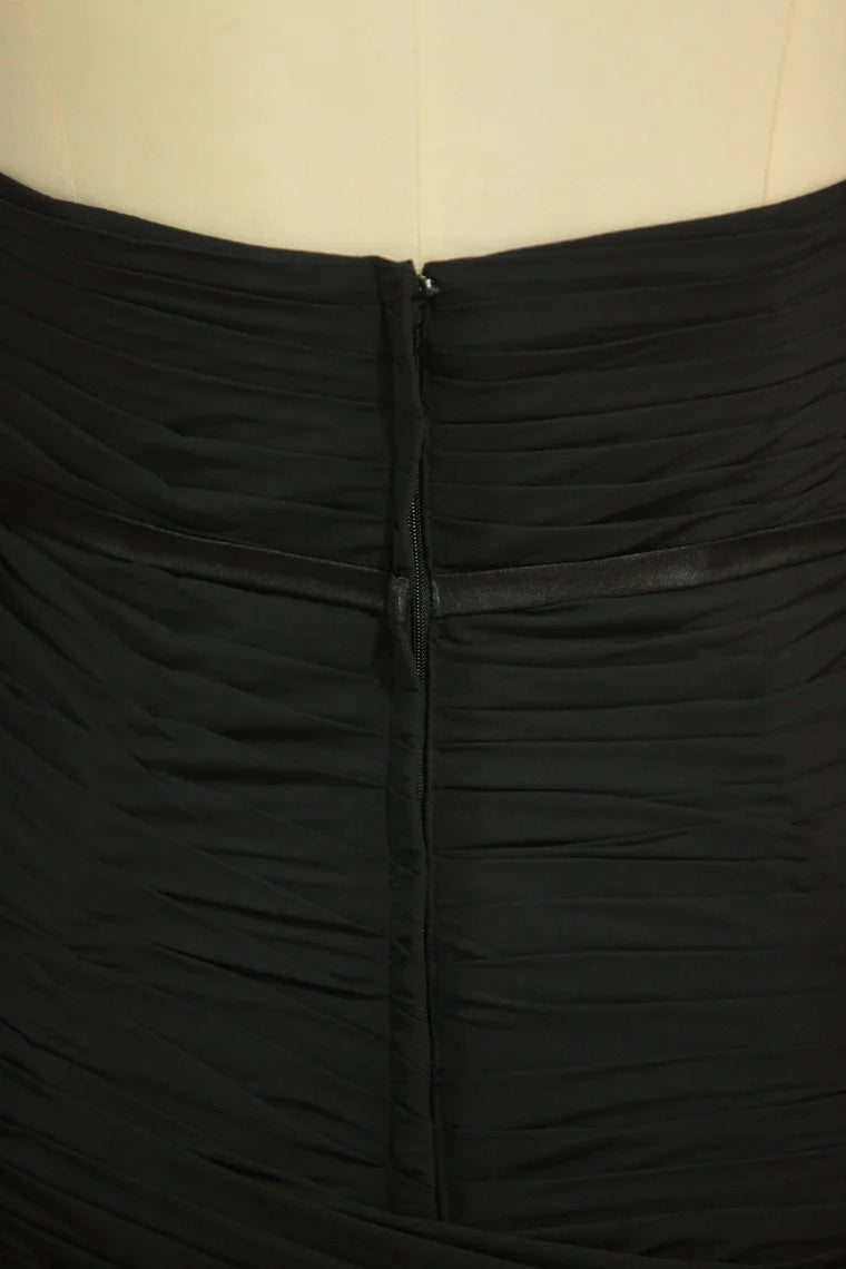 Plus Size Mermaid Scoop Open Back Party Dresses Chiffon With Applique And Beading