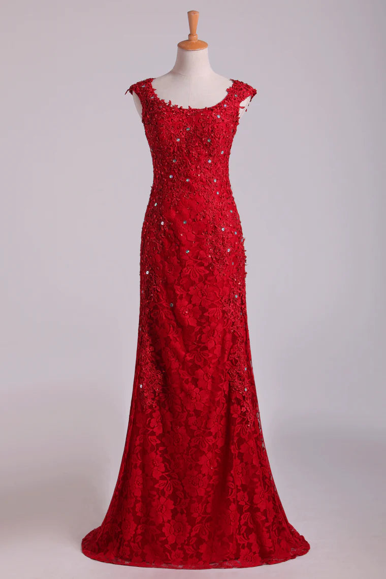 Off The Shoulder Party Dresses Lace With Applique And Beads