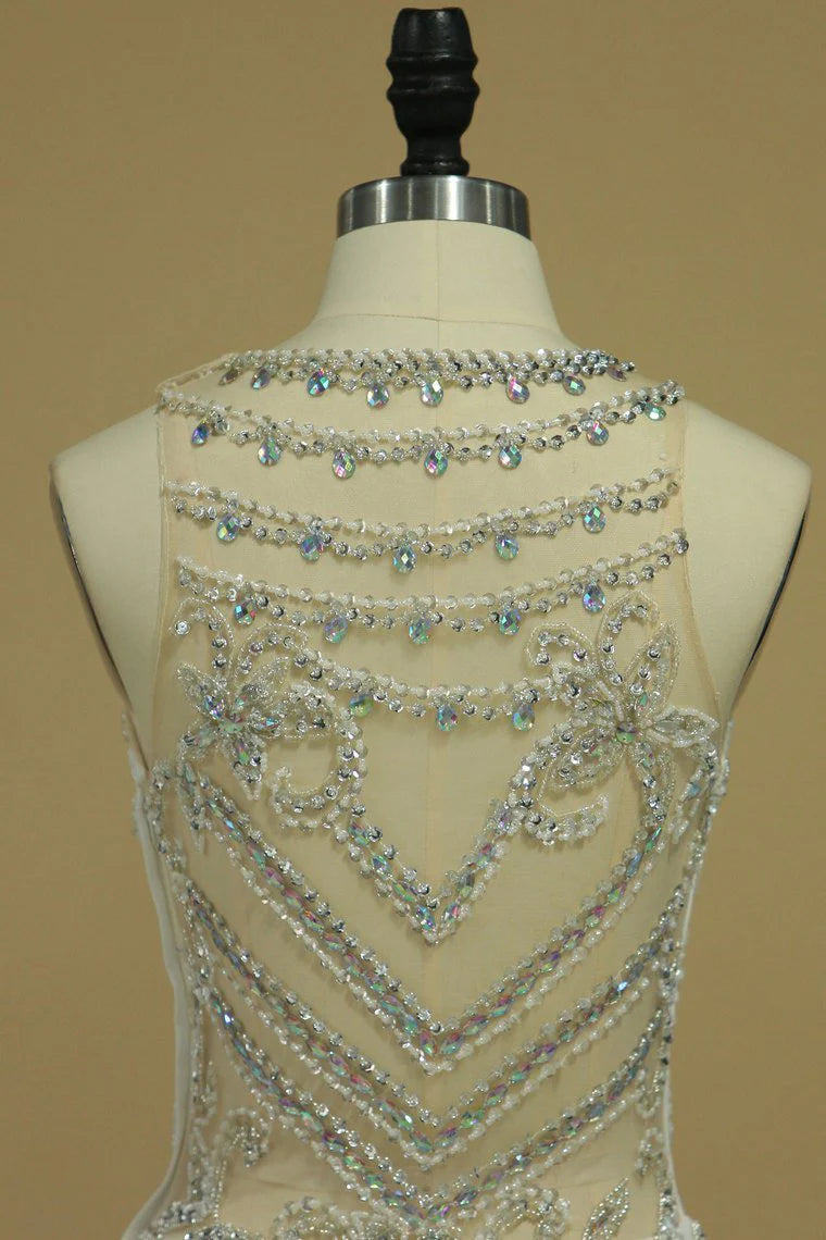 Scoop Party Dresses A Line Chiffon With Beading