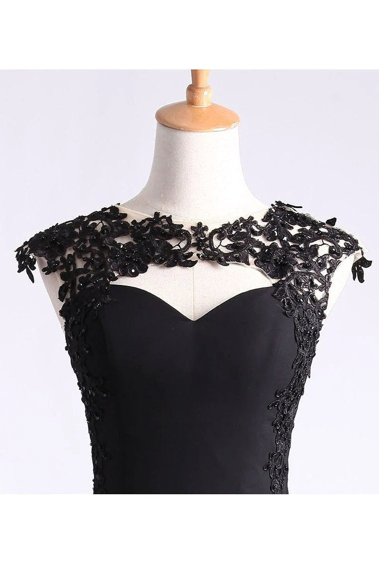 Scoop Party Dresses Mermaid Chiffon With Applique