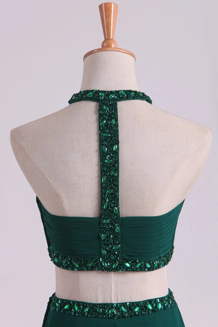 Sexy Open Back Party Dresses Scoop Satin With Beads A Line