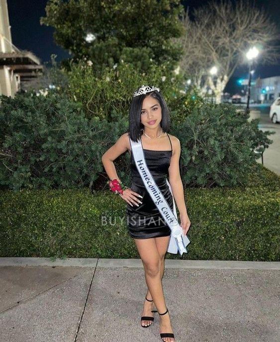 Buyishang Sexy Black Women Homecoming Dress Sheath Spaghetti Straps With Ruffles